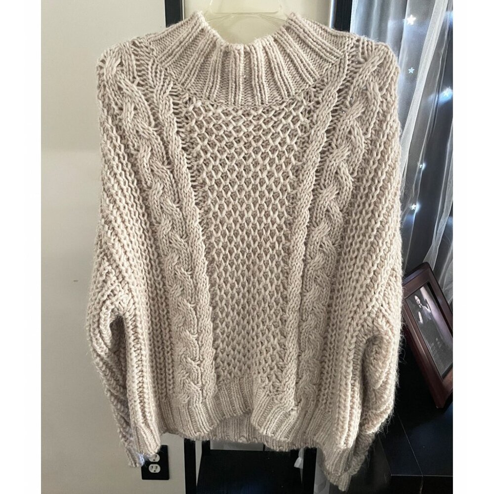 Universal Thread Chunky Mock Turtleneck Cable Kni… - image 1